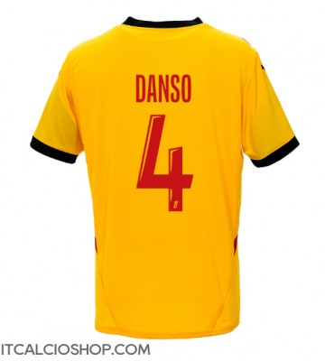 RC Lens Kevin Danso #4 Prima Maglia 2024-25 Manica Corta